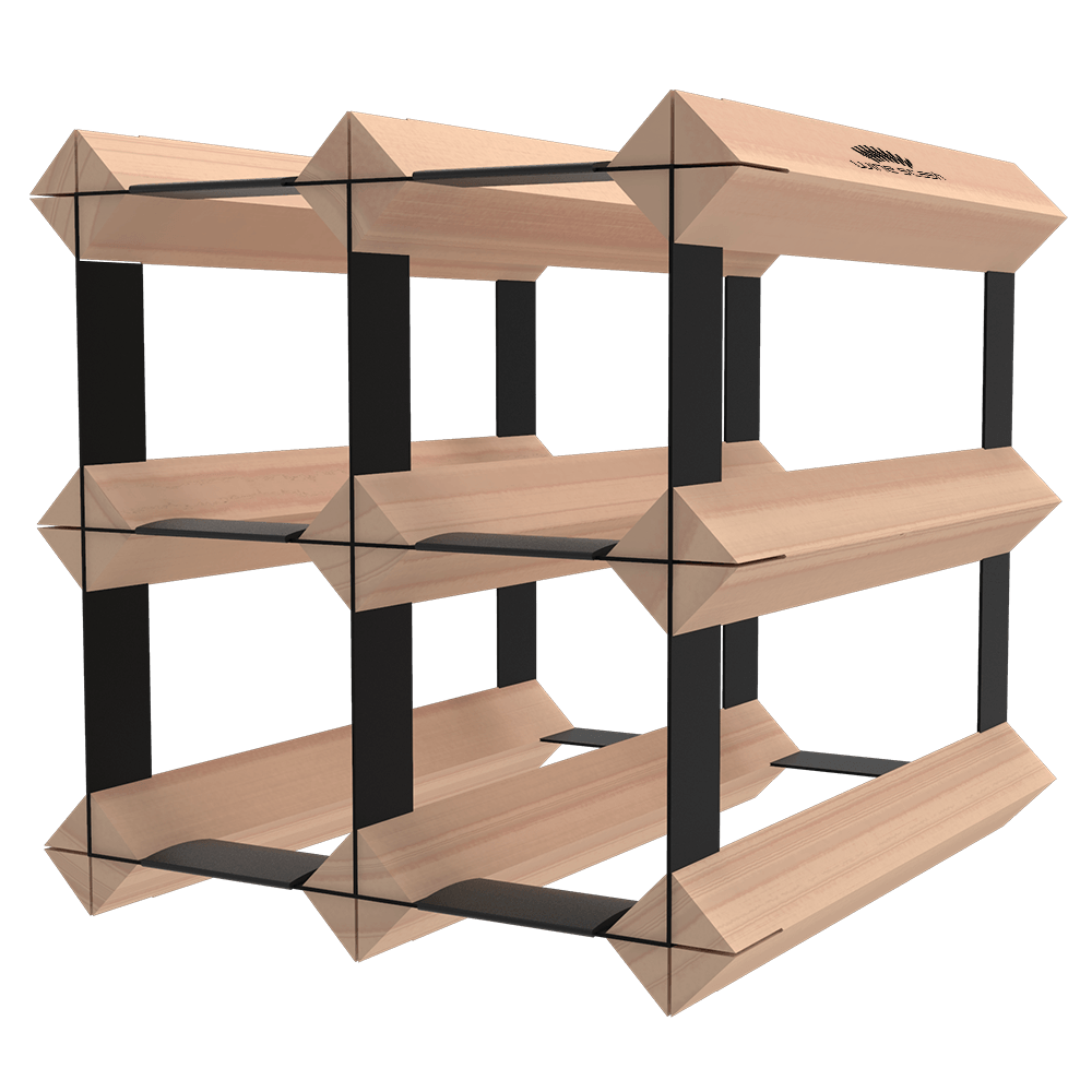 6 Bottle Timber Wine Rack - Wine Stash