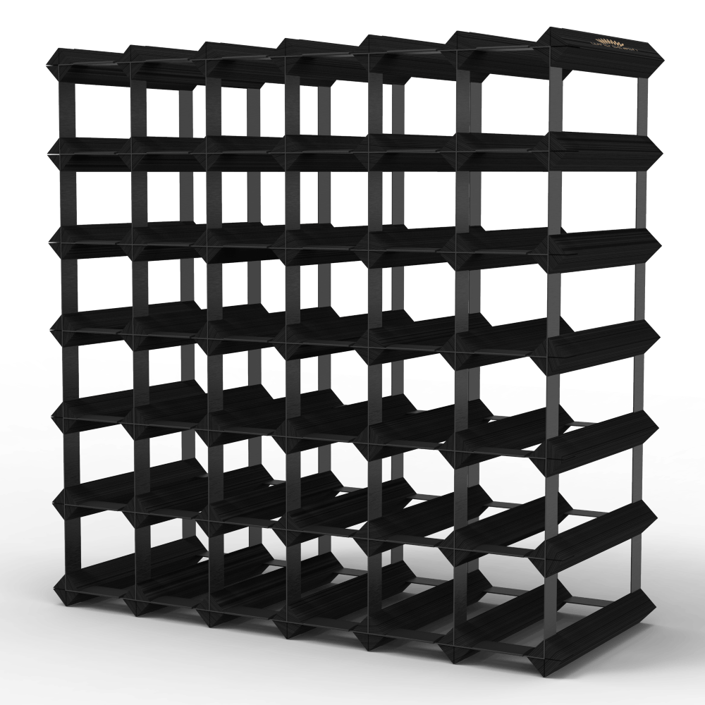 42 Bottle Wine Rack - Black Onyx Finish