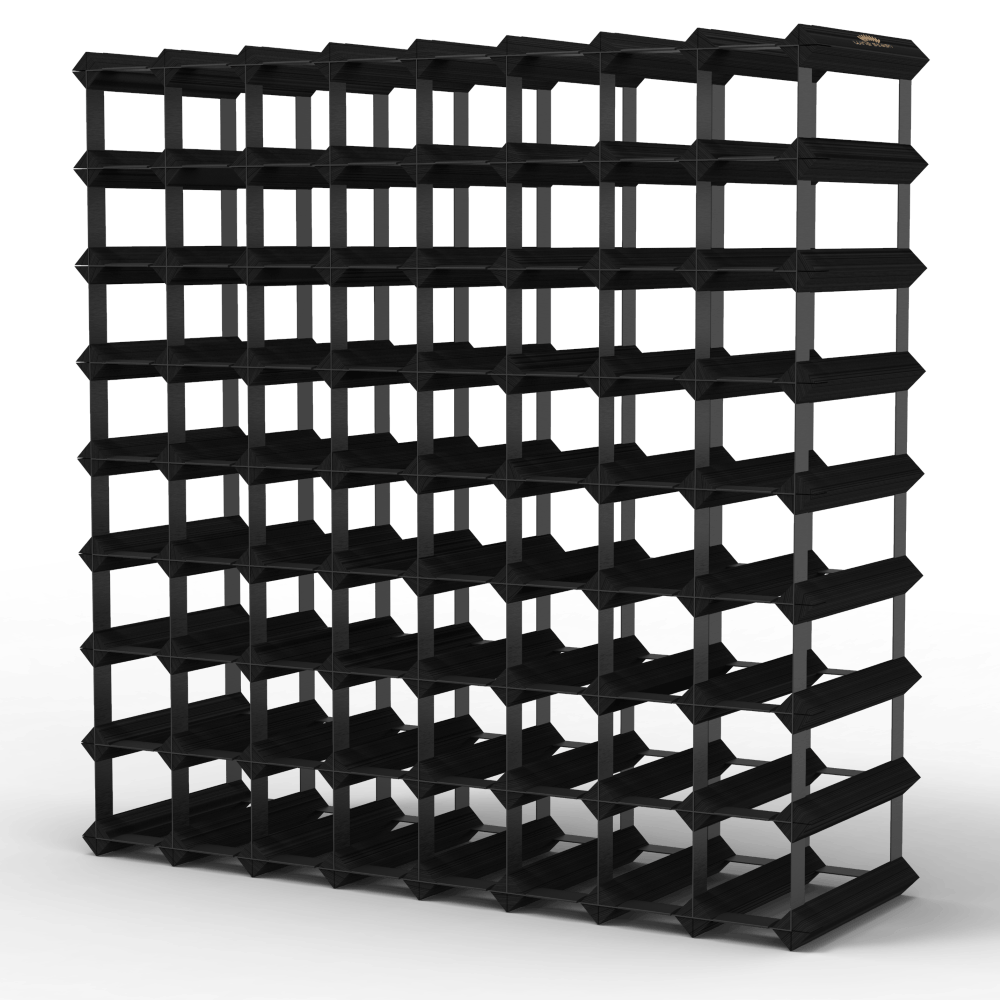 72 Bottle Wine Rack - Black Onyx Finish