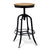 Black Bar Stool with Wood Top - Wine Stash