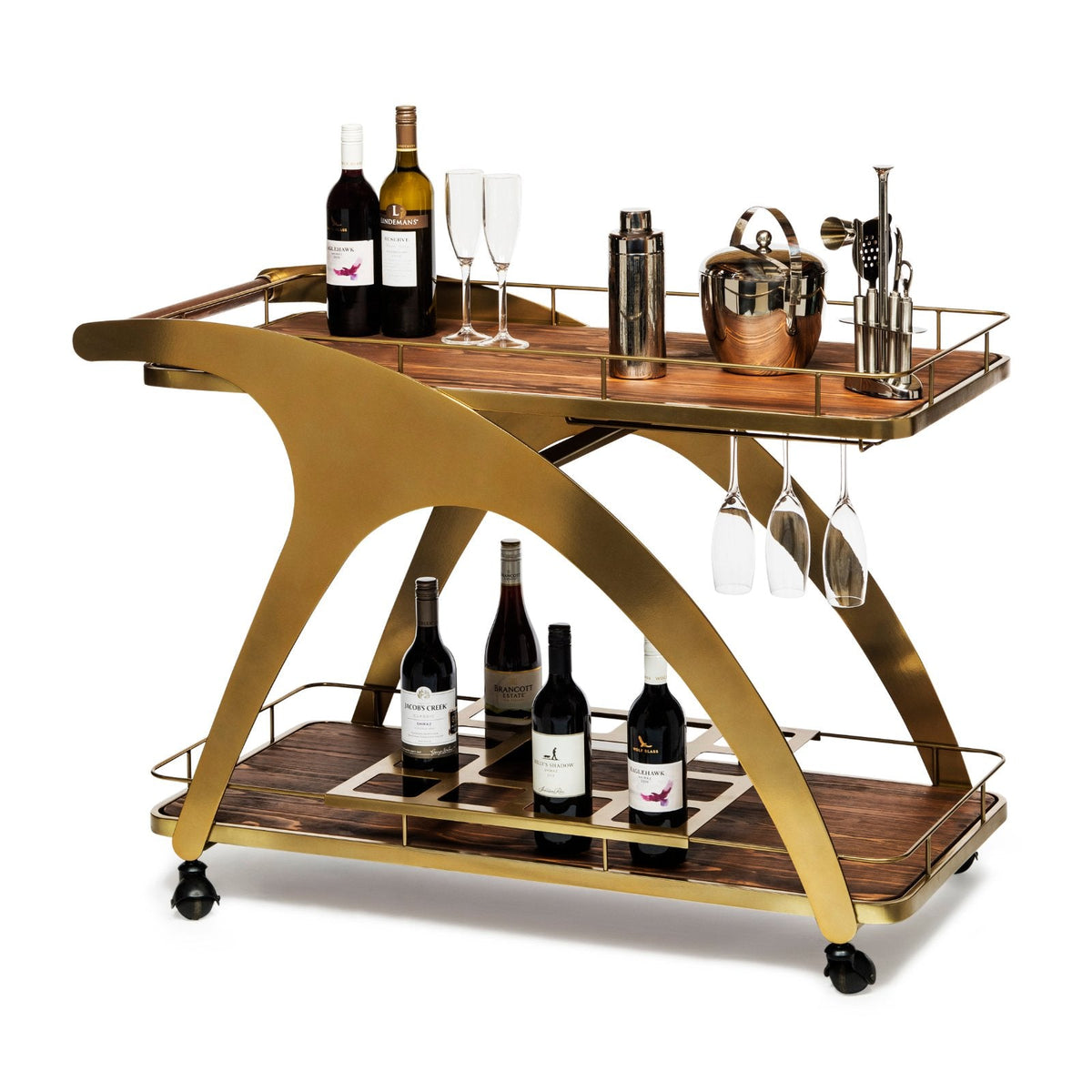 French Bar Cart with Timber Top