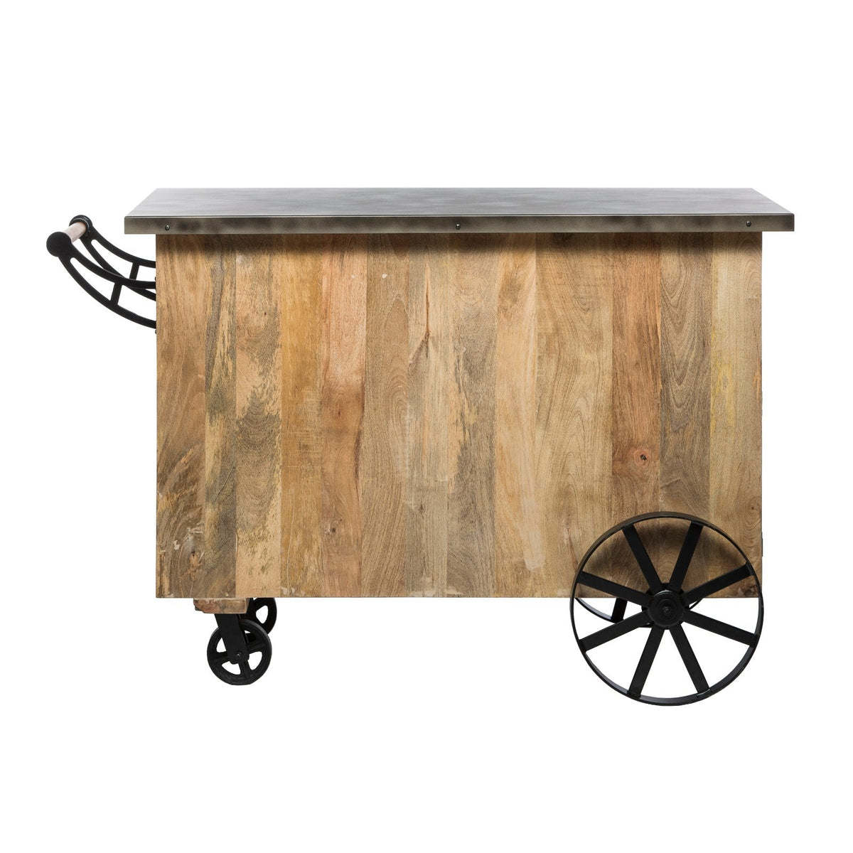 Industrial Bar Cart Cabinet